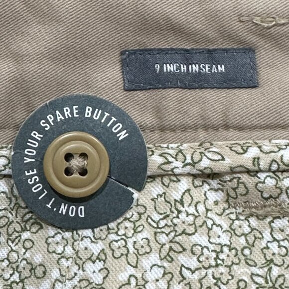 Bonobos The Chino 9" Flat Front Khaki Shorts Size 35 Preppy‎ Golf Button Zipper - Picture 7 of 9